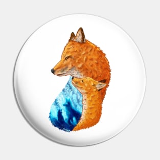 Serene Foxes Pin