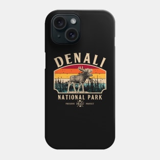 Vintage Denali National Park Denali Alaska Phone Case