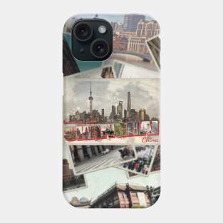 Greetings from Shanghai in China Vintage style retro souvenir Phone Case