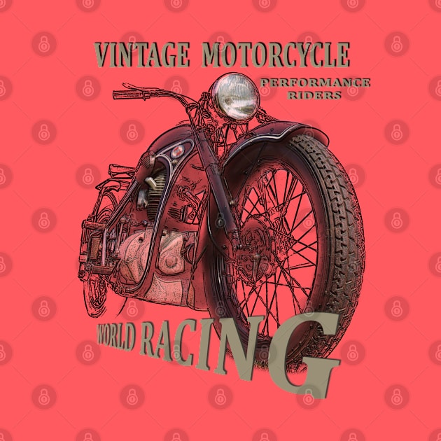 vintage motorcycle - performance riders by hottehue