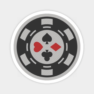 Four Suit Poker Chip Magnet