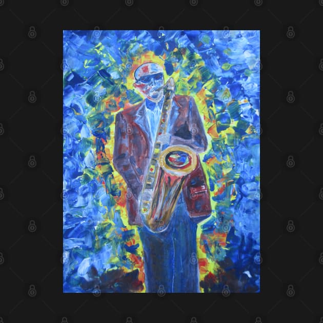 Blues Sax Player by Juliejart