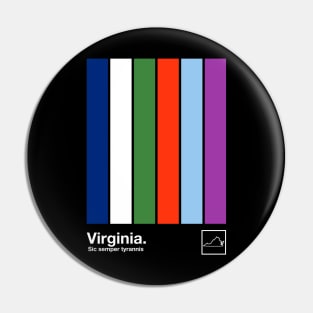 Viriginia State Flag // Original State Flag Colors Design Pin