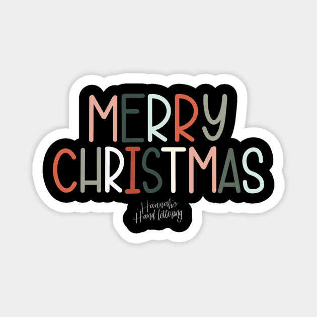 Merry Christmas! Magnet by Hannah’s Hand Lettering