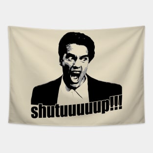 Shut Up! Black Stencil Tapestry