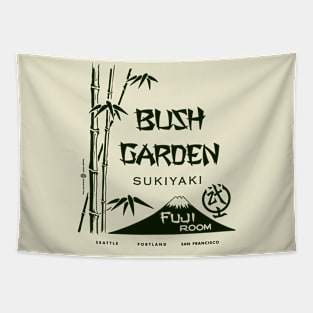 Vintage Seattle Retro Bush Garden Japanese Restaurant Tapestry