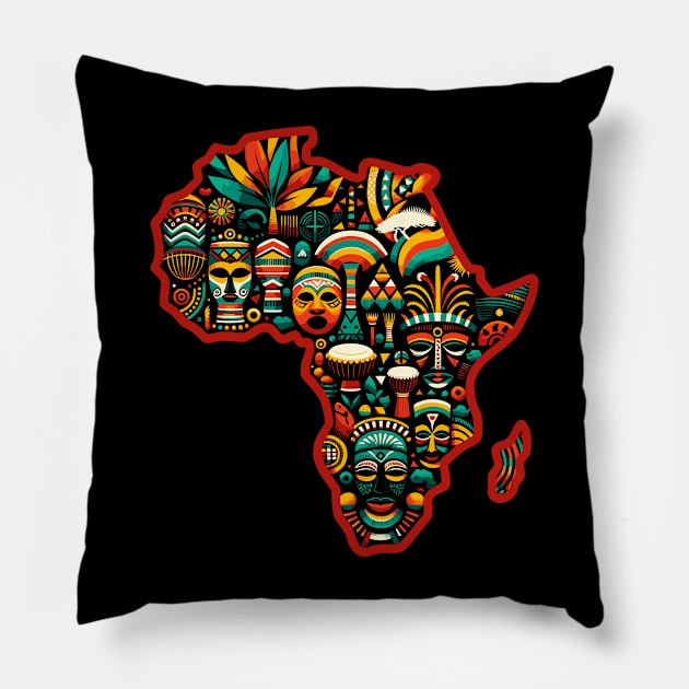 African Legacy Tribute for Black History Month Pillow by Xeire