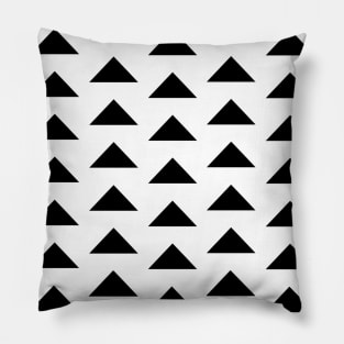 Black and White Triangles Pattern Pillow