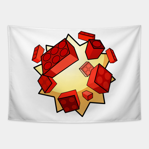 Exploding Bricks Exploding Bricks Tapestry TeePublic