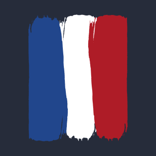 Painted Style French Flag T-Shirt