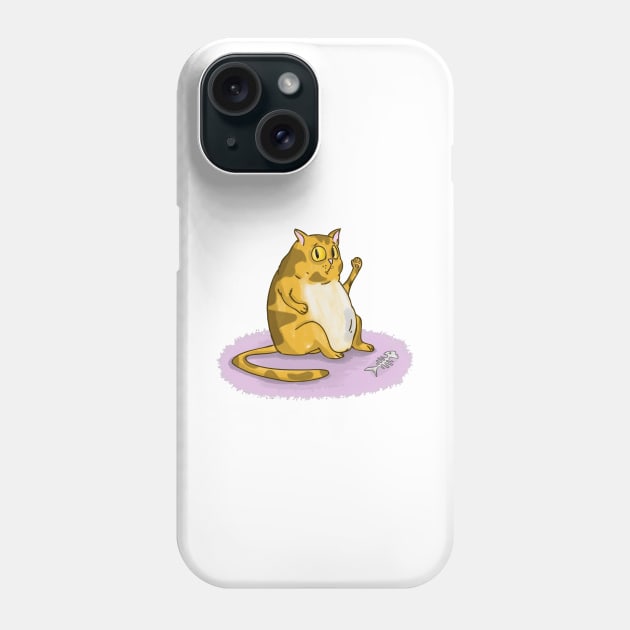 Cute fat cat Phone Case by The_shire_hobbit