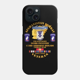 Afghanistan Vet w 2nd Bn 503rd Inf - 173rd Airborne Bde - OEF - 2005 Phone Case