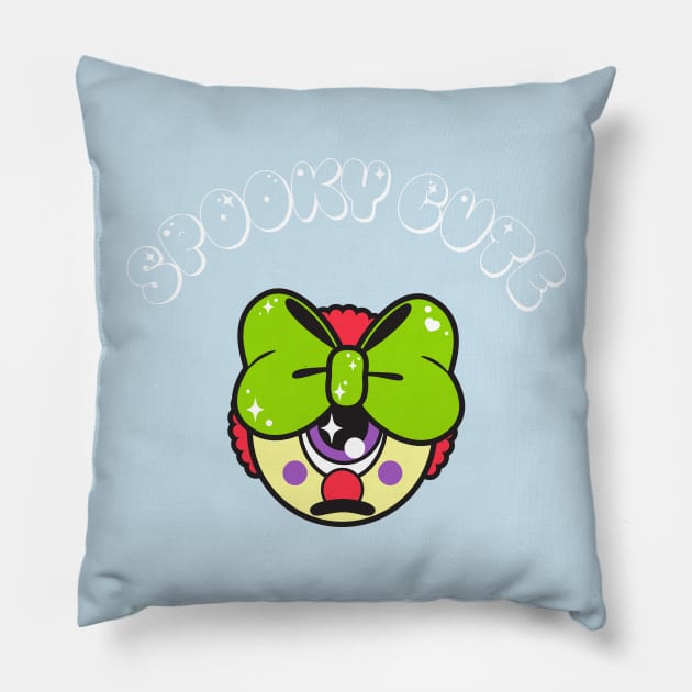 Spooky Cute Clown Pillow by EyeCandy