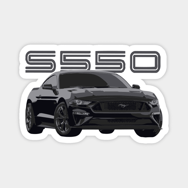 mustang GT SHADOW BLACK S550 6th gen Magnet by cowtown_cowboy