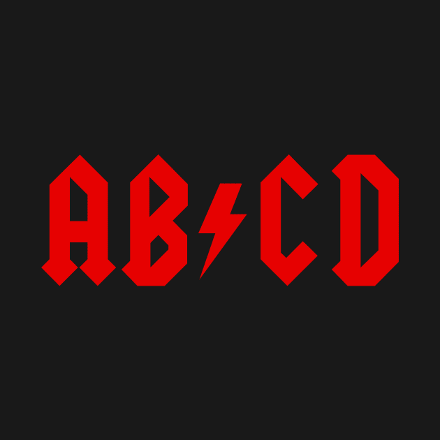 ACDC ABCD Parody Shirt rock and roll by kaitokid