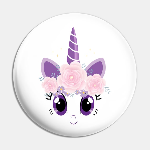 Purple Unicorn Pin by FungibleDesign