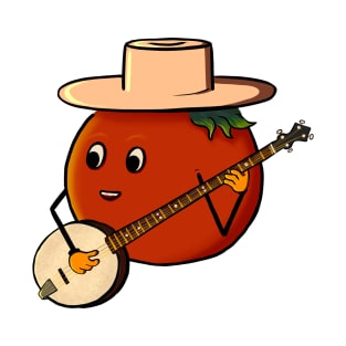 Country Singer Tomato with Banjo T-Shirt