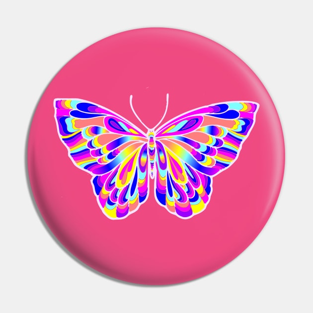 Pretty Pink Butterfly Pin by AlondraHanley