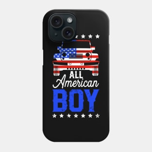 All American Boy Jeep American Flag Jeep Kid Gift For Boy Kid Jeep Phone Case