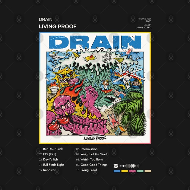 DRAIN - LIVING PROOF Tracklist Album by 80sRetro