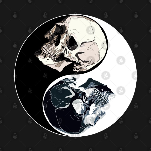 Skull Yin Yang symbol by DaveDanchuk