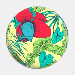 Seamless tropical pattern with banana palms Pin