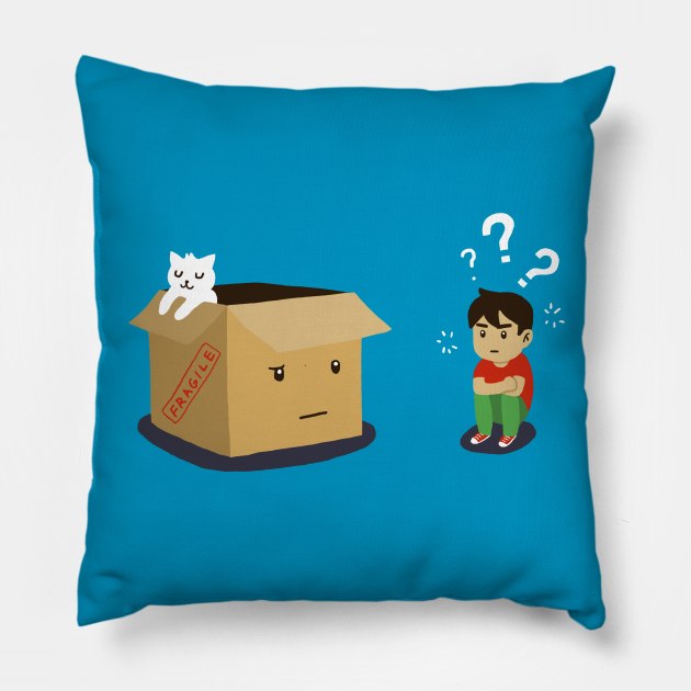 Thinking Outside the Box Pillow by ghury13