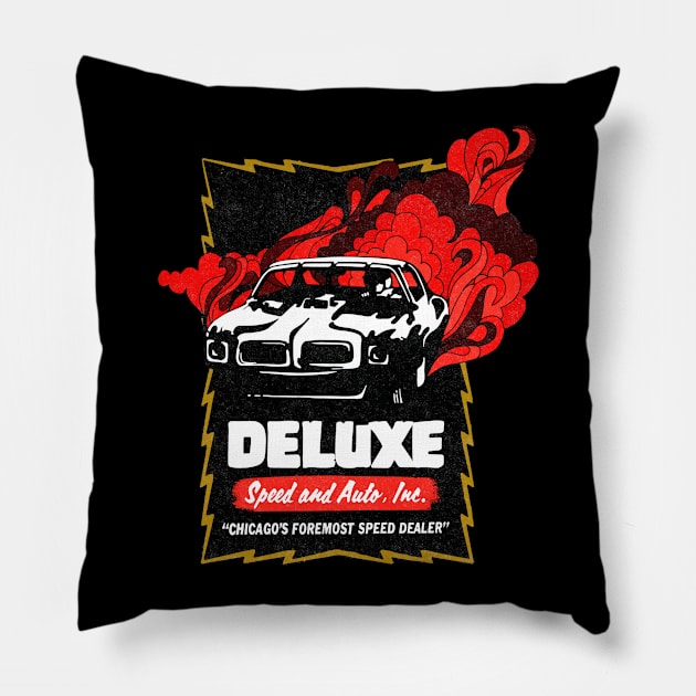 Vintage Muscle Car Dealer Pillow by Kujo Vintage