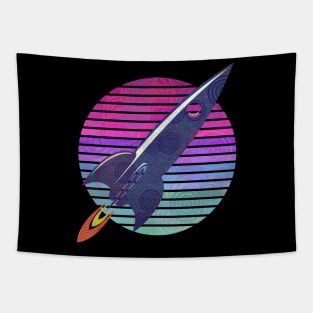 Retro-Rocket Tapestry