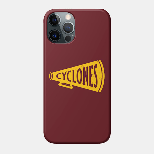 Vintage Megaphone - Iowa State Cyclones (Yellow Cyclones Wordmark) - Iowa State - Phone Case