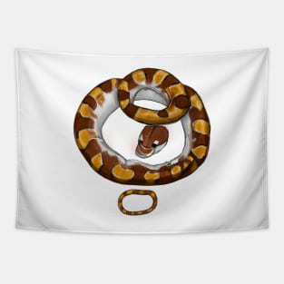 Cute Anaconda Drawing Tapestry