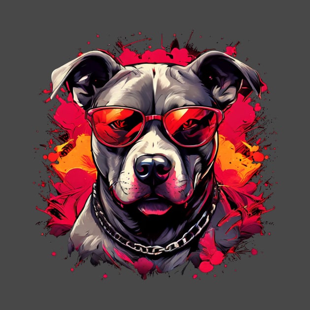 Pitbull In Sunglasses, Pit bull lover, Pittie dog owner design by Edgi