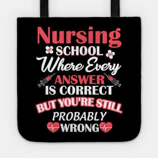 Nursing School Student T-Shirt Gift For Nurse Lovers Tote