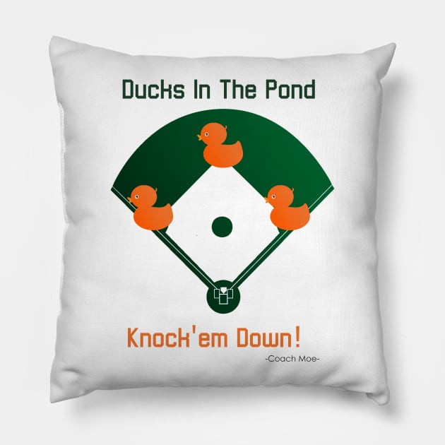 Ducks in the Pond, Knock 'em Down Design Pillow by regul8r