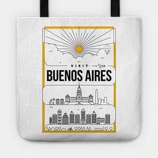 Buenos Aires Minimal Lineal Poster Tote