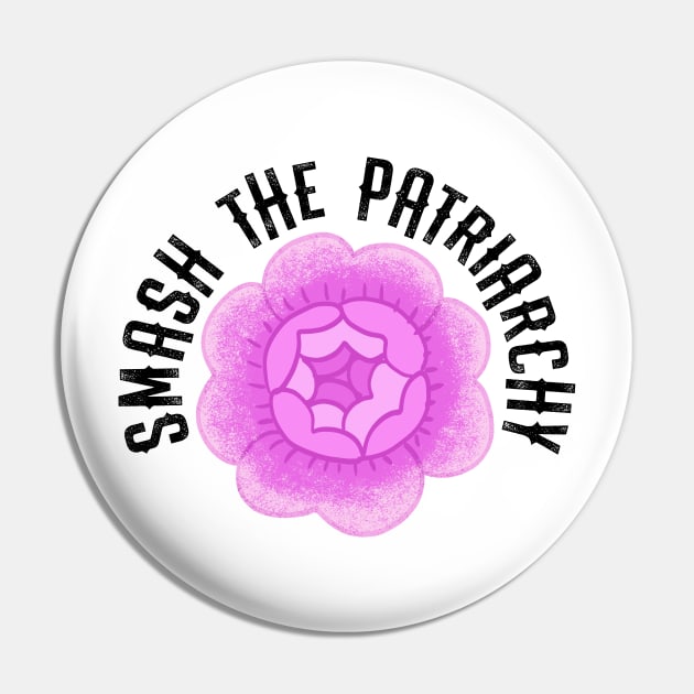 Smash the patriarchy. Stop the war on women. Pro choice freedom. Women's reproductive rights. Keep your bans off our bodies. My body, uterus. Safe legal abortion. Vintage rose Pin by BlaiseDesign