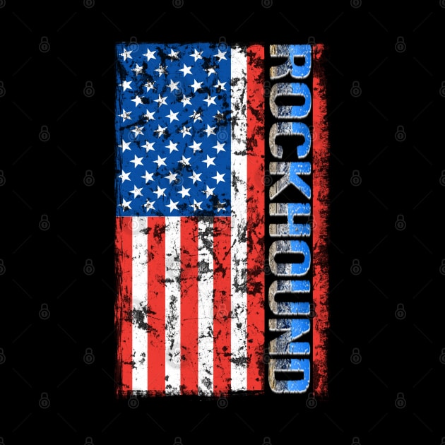 Geologist Rock Pick Hammer - Rockhounding Distressed US Flag by Laura Rucker