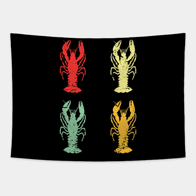 Vintage Mardi Gras Crayfish T-Shirt Tapestry by mdshalam