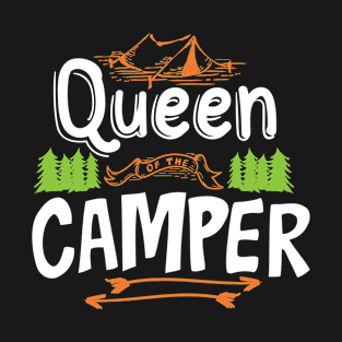 'Queen Of The Camper' Cool Camping Mountain T-Shirt