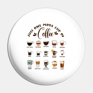 Just one more cup of coffee - coffee lovers Pin