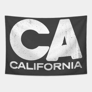 CA California State Vintage Typography Tapestry