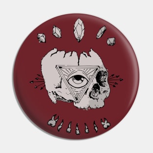 Illuminati indie skull Pin