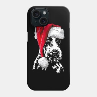 Funny Fox Terrier Santa Christmas dog mom Phone Case