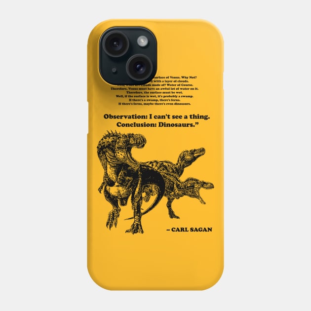 Conclusion: Dinosaurs [Black] Phone Case by Karthonic