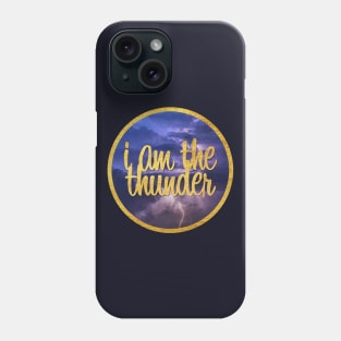 I Am The Thunder | Purple Sky With Gold Text Phone Case