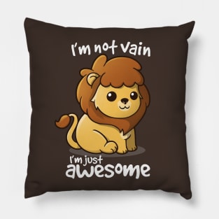 Vain lion Pillow