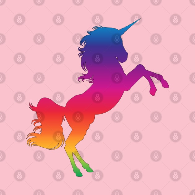 Unicorn Rainbow Sillhouette by snknjak