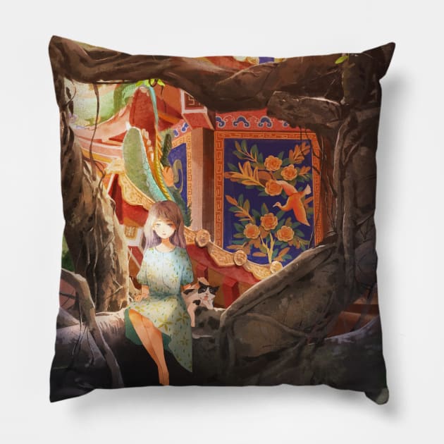 Taiwan temple Pillow by yunzhen_ho