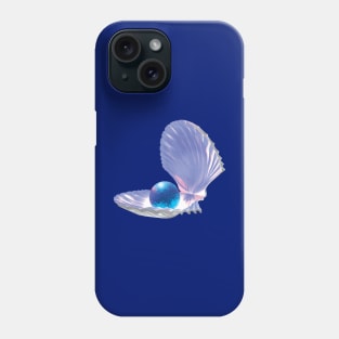 Blue Pearl In A Shell Phone Case