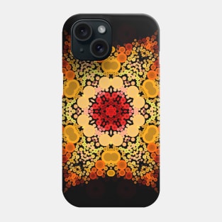 Dot Mandala Flower Orange Yellow and Red Phone Case